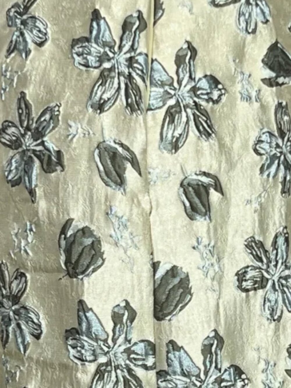 NWT Lulus Lovely Darling Sage Green Floral Jacquard Tie-Strap Midi Dress Large - Picture 3 of 8